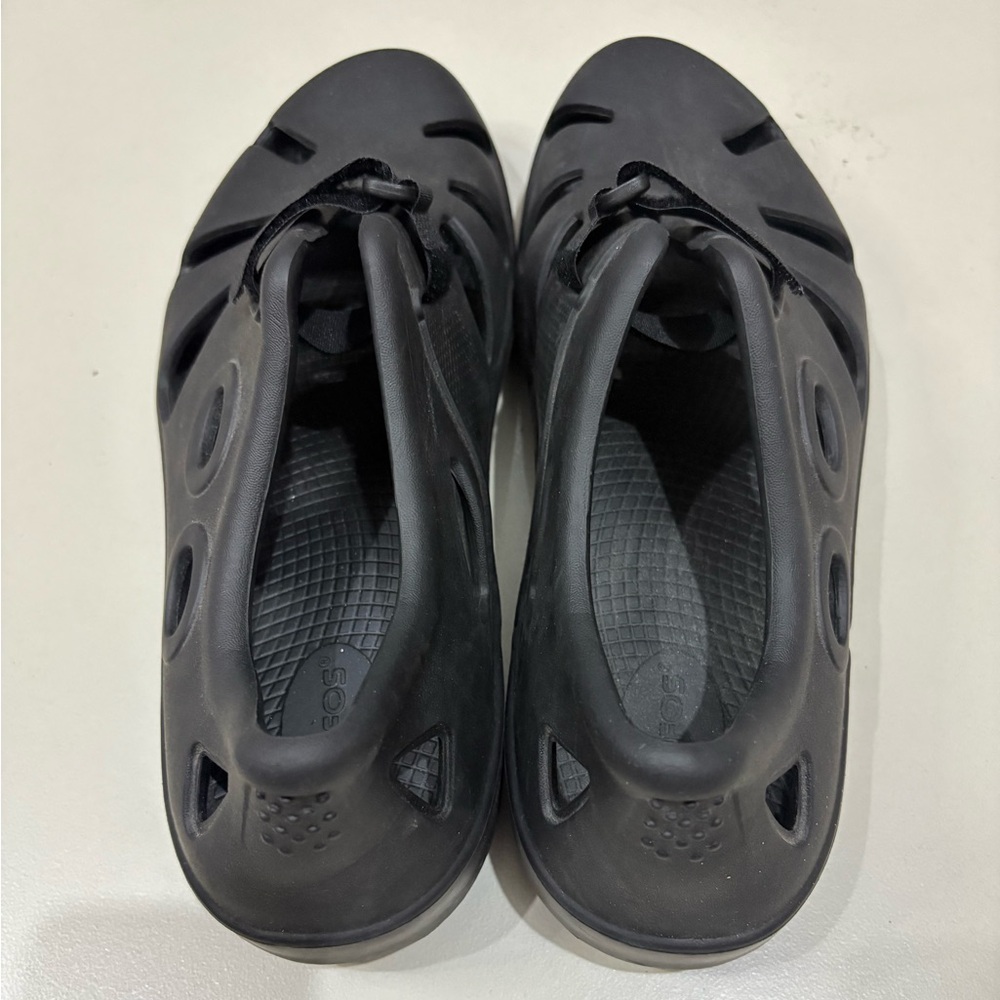 SOLD-Oofos 1300 Men's OOCANDOO Black Sandals Size 12 - Picture 3 of 9